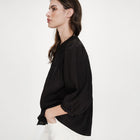 Balloon-Sleeve Blouse Vanille noir Grace & Mila