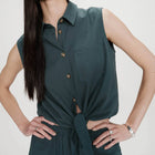 Cotton Shirt Vero emeraude Grace & Mila