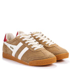 Elan Suede caramel/off white/deep red