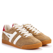 Elan Suede caramel/off white/deep red