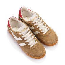 Elan Suede caramel/off white/deep red