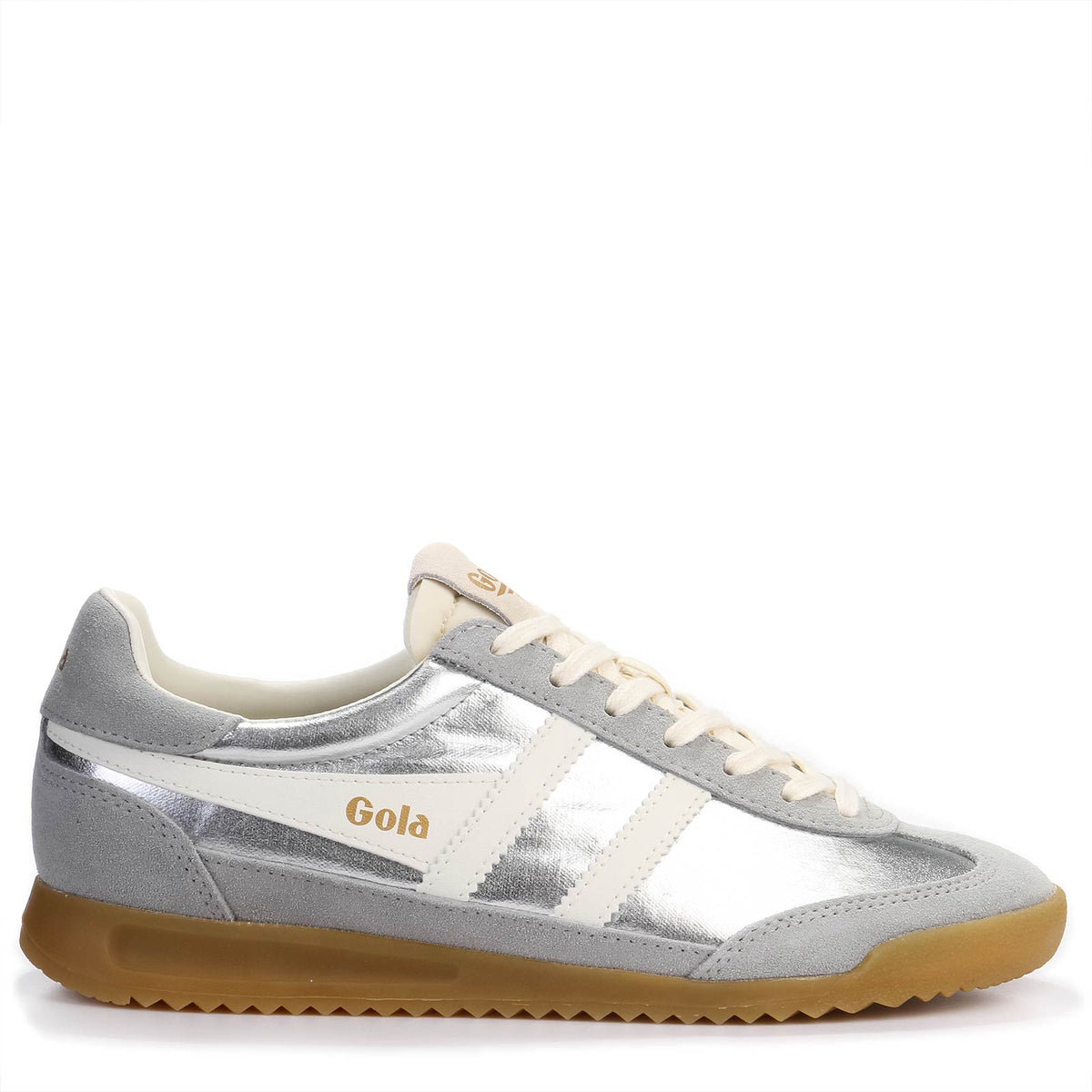 Firefly Metallic Trainers silver/off white