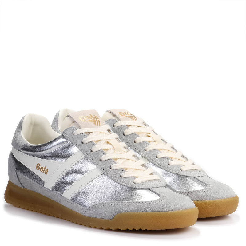 Firefly Metallic Trainers silver/off white
