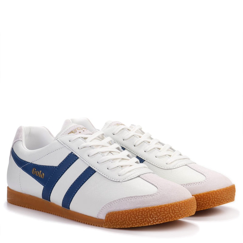 Harrier Leather white/marine blue