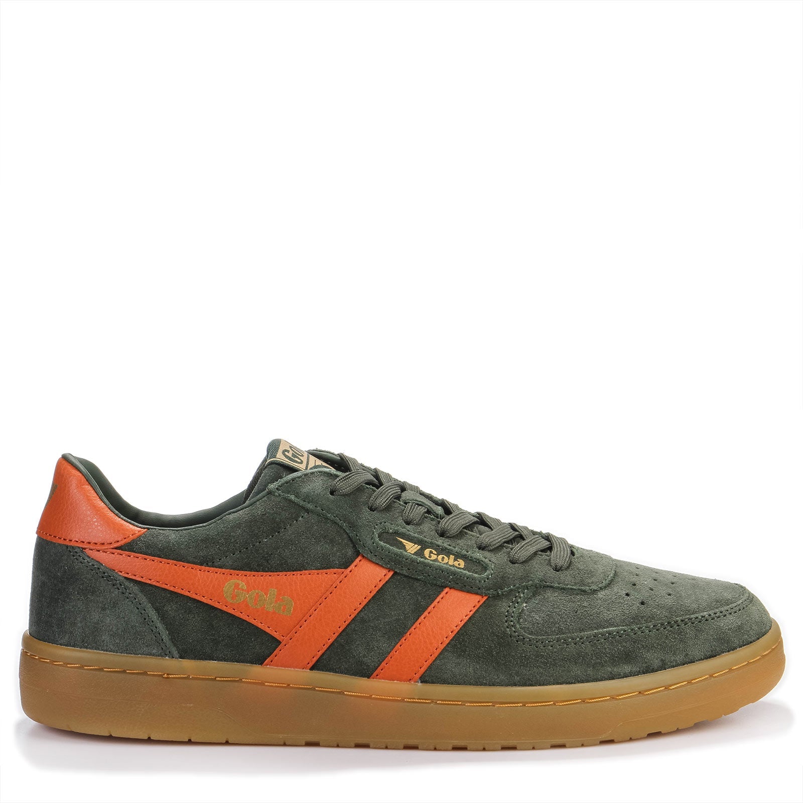Hawk Suede ´86 Trainer dark khaki/moody orange/gum Gola