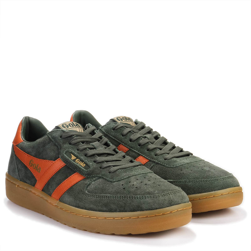 Hawk Suede ´86 Trainer dark khaki/moody orange/gum Gola