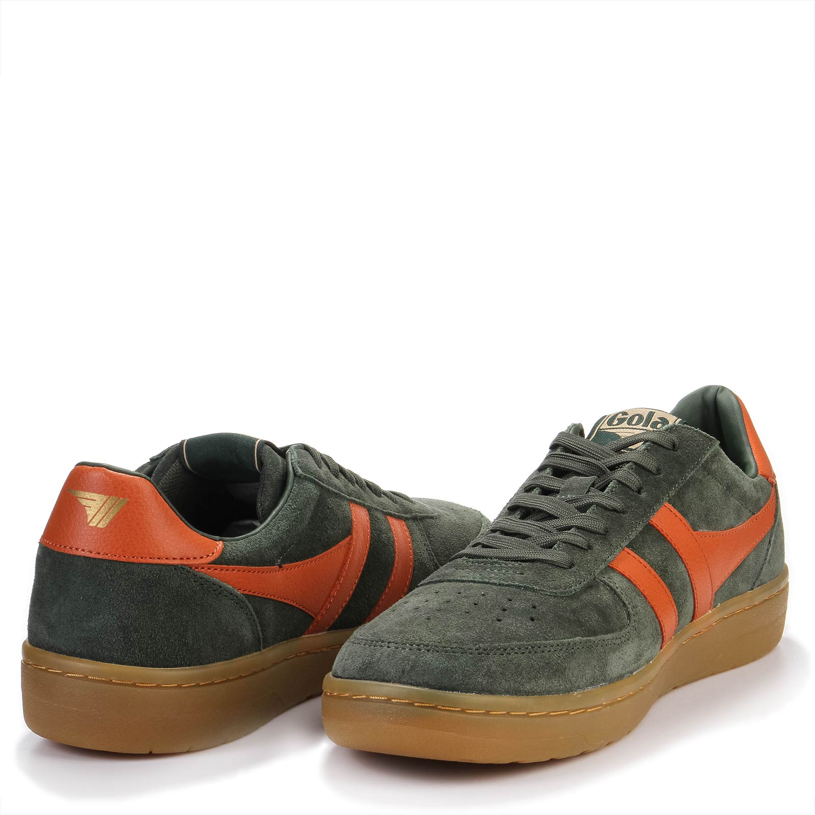 Hawk Suede ´86 Trainer dark khaki/moody orange/gum Gola