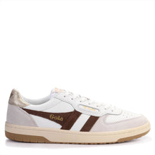 Hawk Womens Trainer white/dark brown/gold Gola