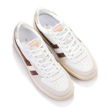 Hawk Womens Trainer white/dark brown/gold Gola