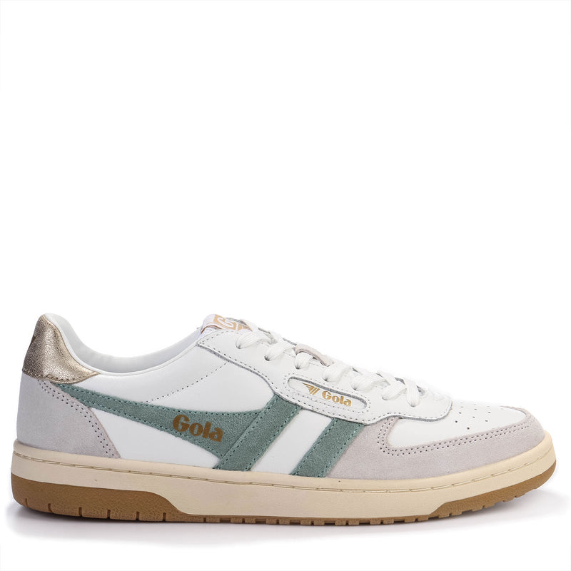 Hawk Womens Trainer white/green mist/gold Gola