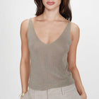 Fitted Lurex Top Paillette kaki Grace & Mila