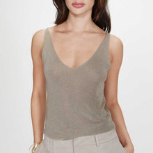 Fitted Lurex Top Paillette kaki Grace & Mila