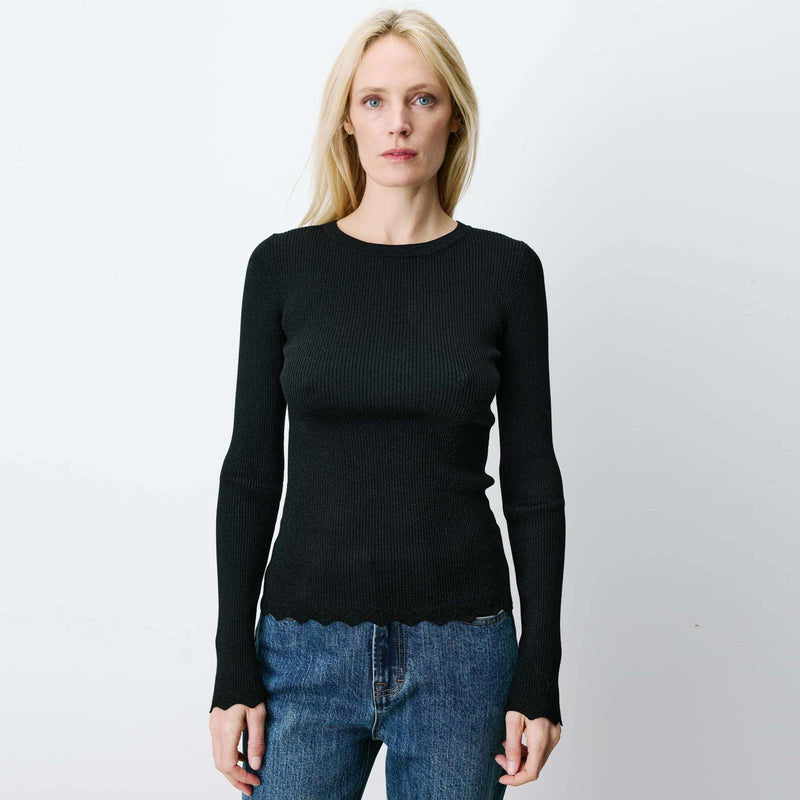 Abbott Fine Knit Jumper noir