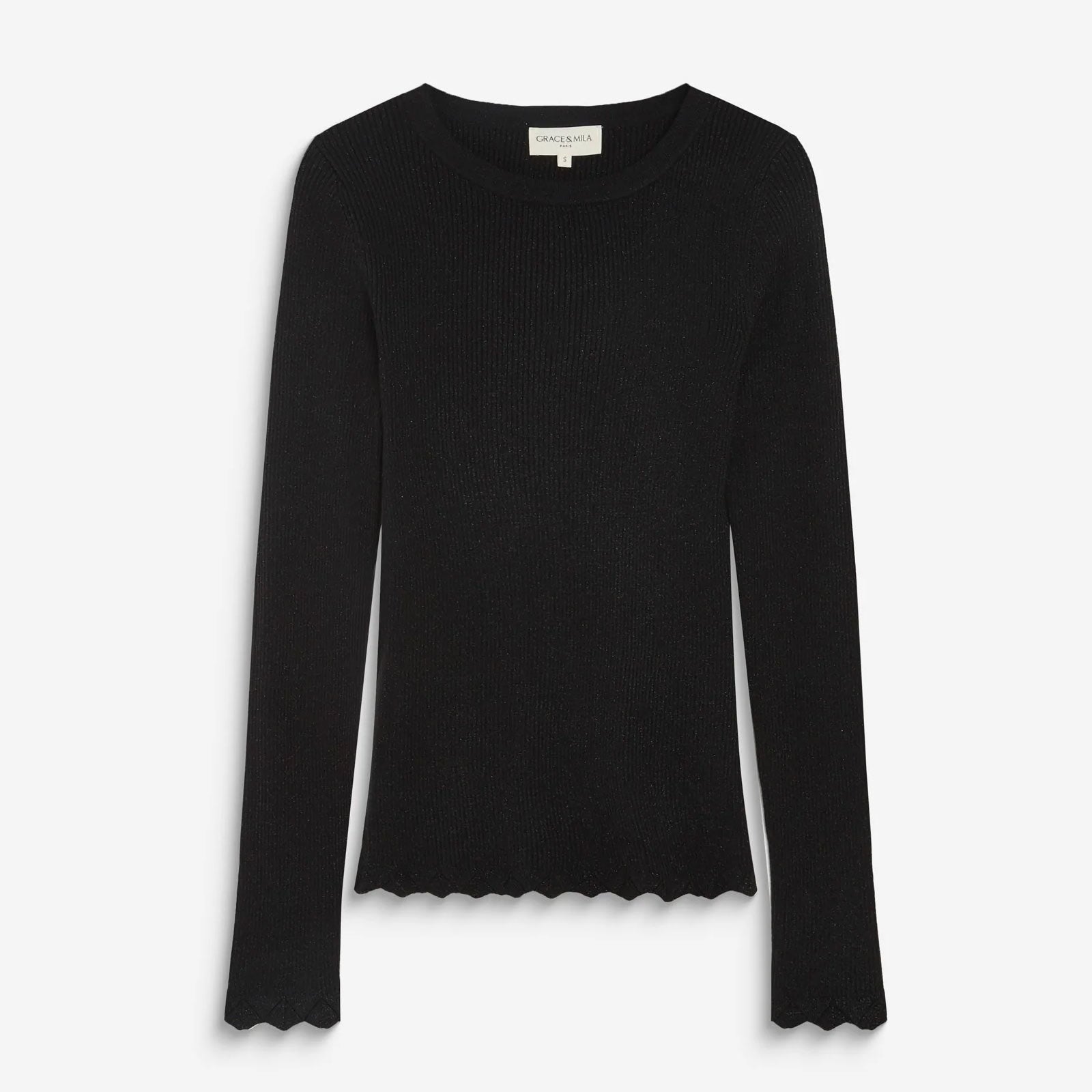 Abbott Fine Knit Jumper noir