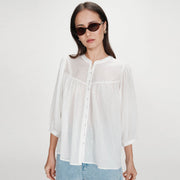 Balloon-Sleeve Blouse Vanille ivoire Grace & Mila