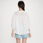 Balloon-Sleeve Blouse Vanille ivoire Grace & Mila