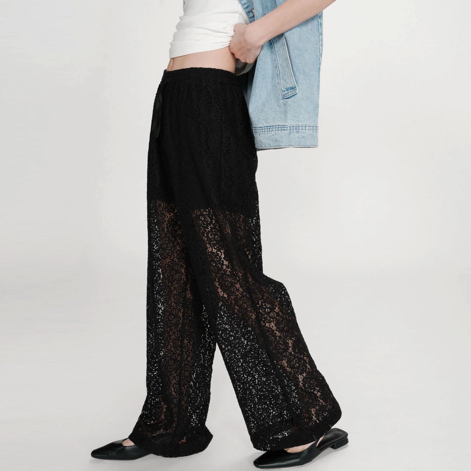 Lace Pants Vincent noir Grace & Mila