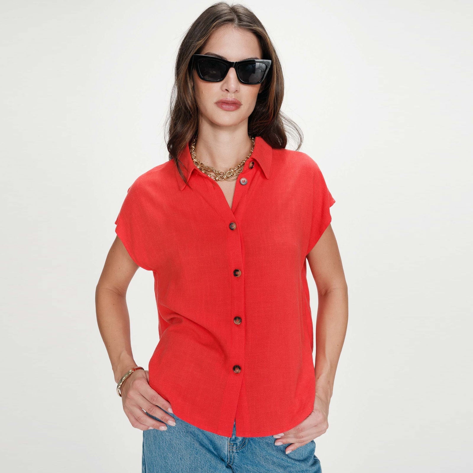 Linen Shirt Perez sanguine Grace & Mila