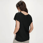 Loose Lurex Top Vaporo noir Grace & Mila