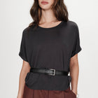 Oversized Modal T-Shirt Parma carbone Grace & Mila