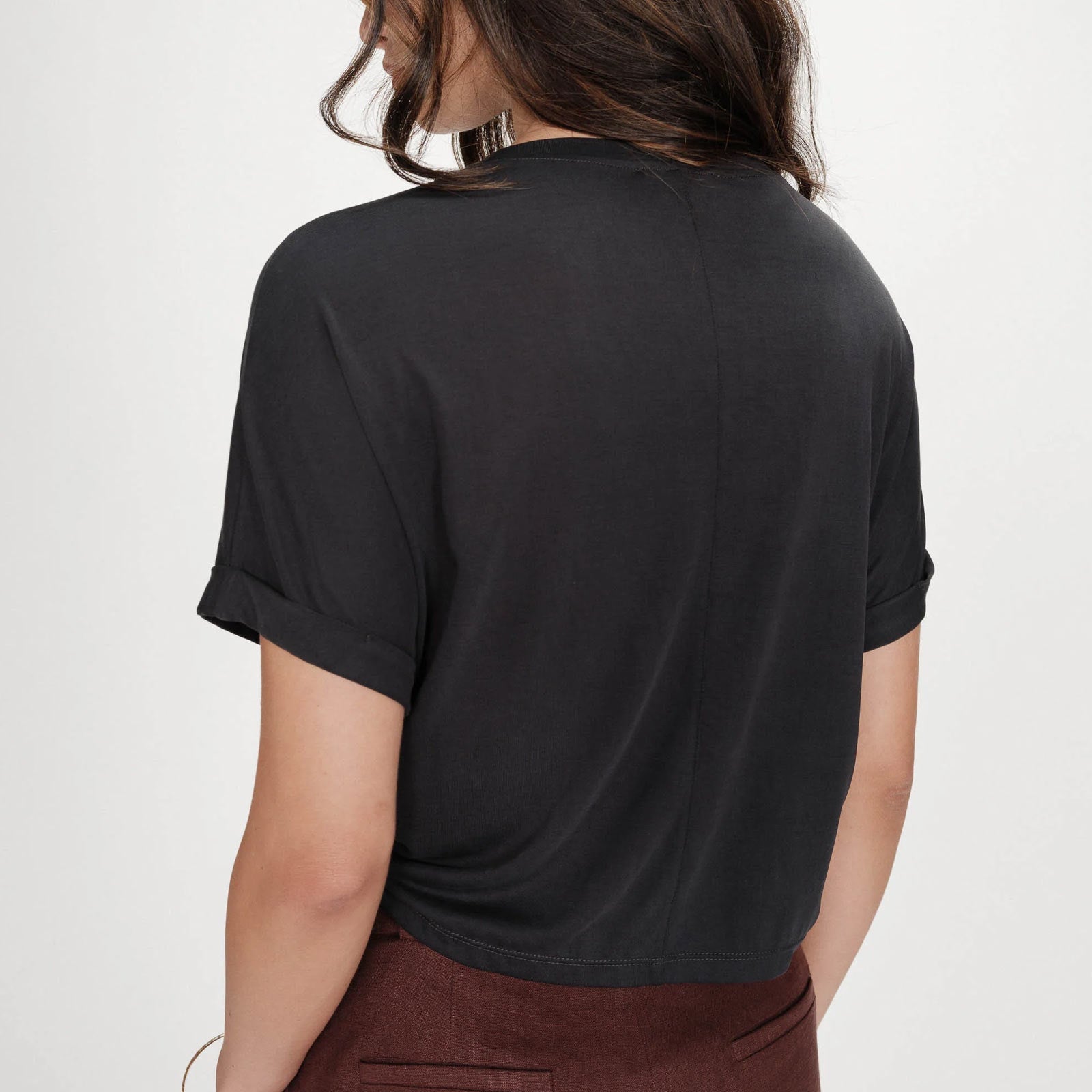 Oversized Modal T-Shirt Parma carbone Grace & Mila