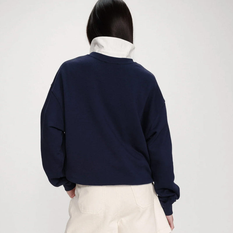 Oversized Slogan Sweater Valino marine Grace & Mila