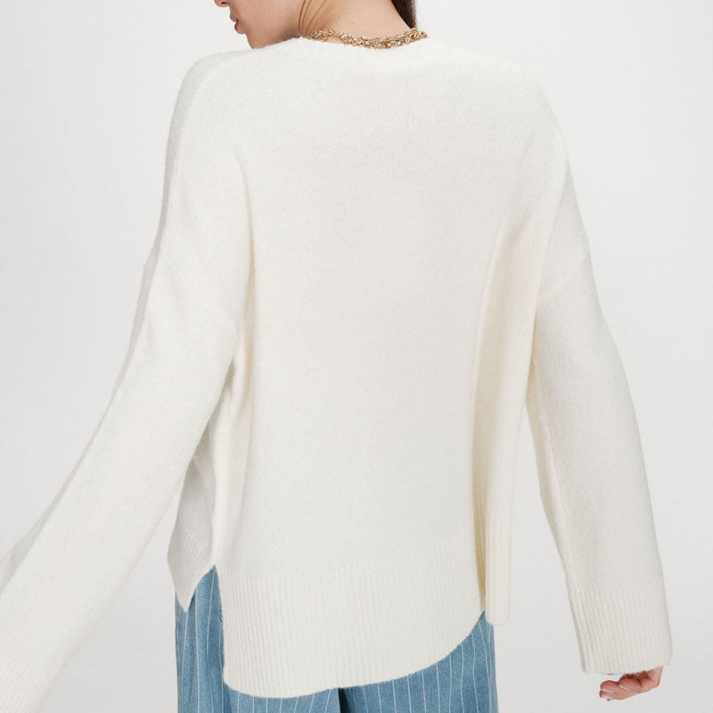 Oversized Slogan Sweater Viggo bleuet Grace & Mila