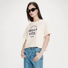 Oversized Slogan Top Voss ecru Grace & Mila