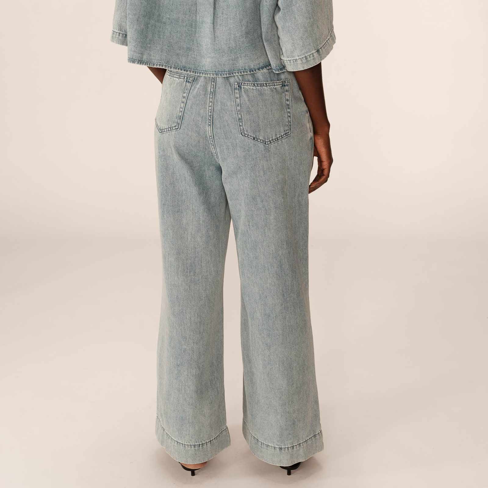 Pompon Baggy jeans sky blue Grace & Mila