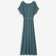 Robe Longue Portefeuille Pollen emeraude Grace & Mila