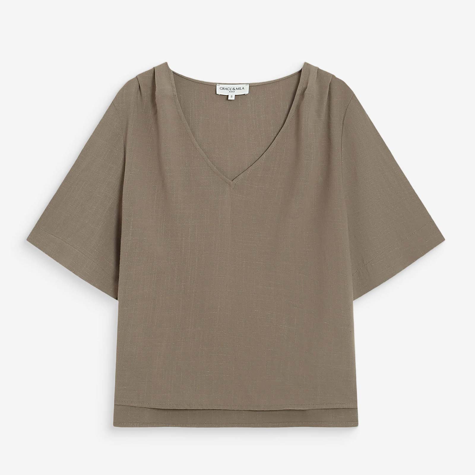 Short-Sleeve Top Violon kaki Grace & Mila