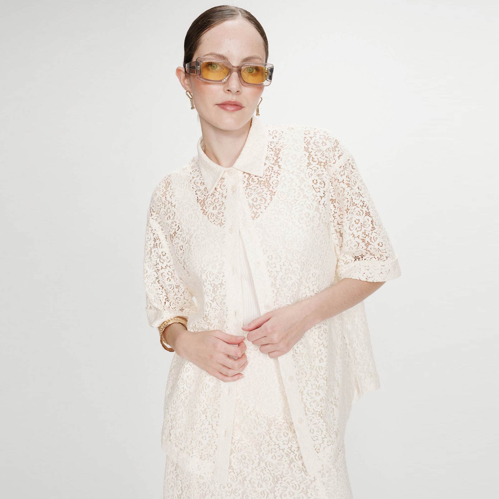 Straight Lace Shirt Vendel ecru Grace & Mila