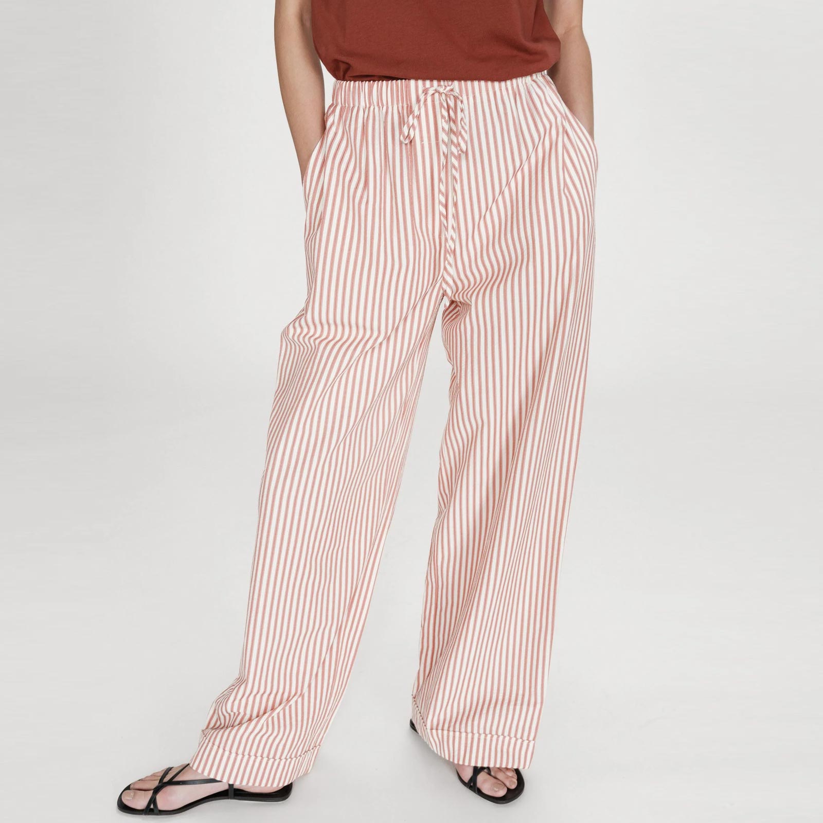 Striped Pants Volute corail Grace & Mila