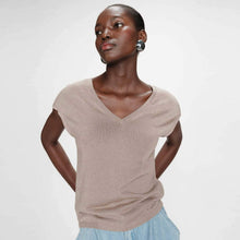 V-Neck Lurex Top Valsons grege Grace & Mila