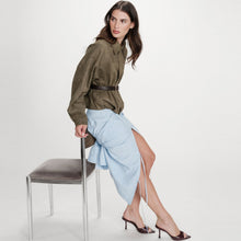 Suedine Bomber Jacket Verve kaki Grace & Mila