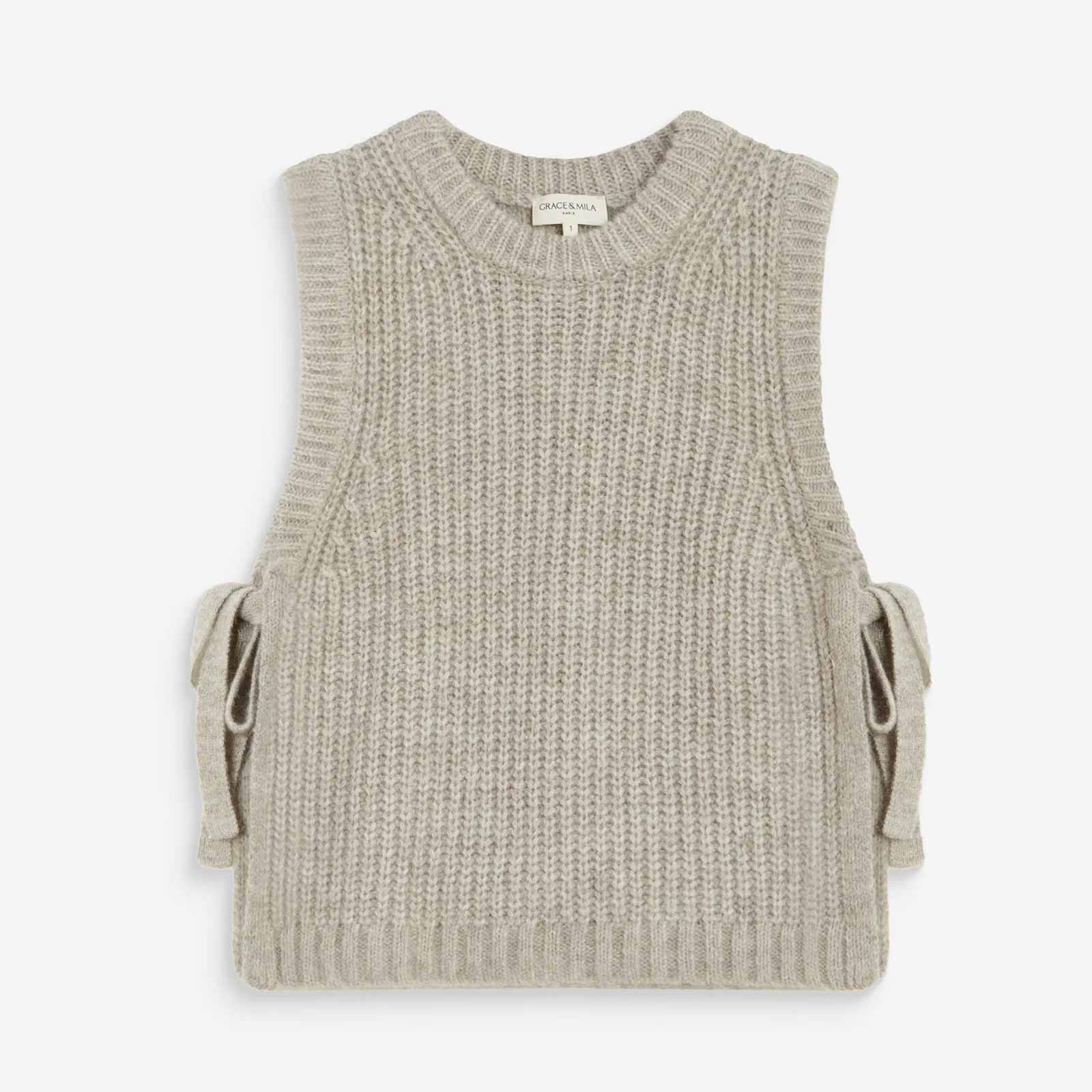 Argan Knit Vest grege