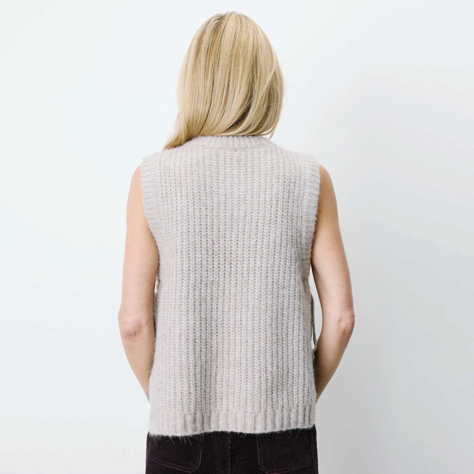 Argan Knit Vest grege