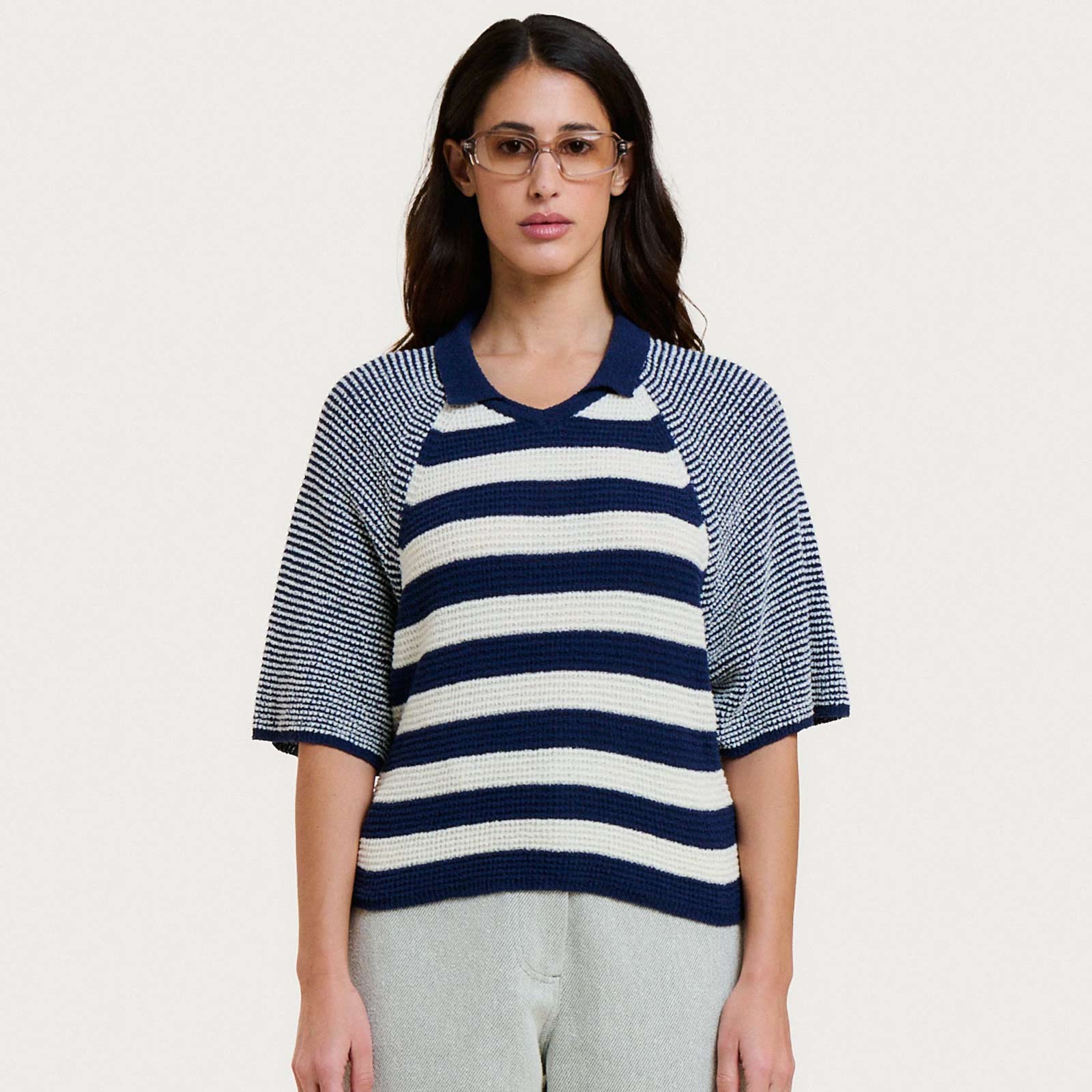 Flavia Spuma Jumper navy stripes Homecore