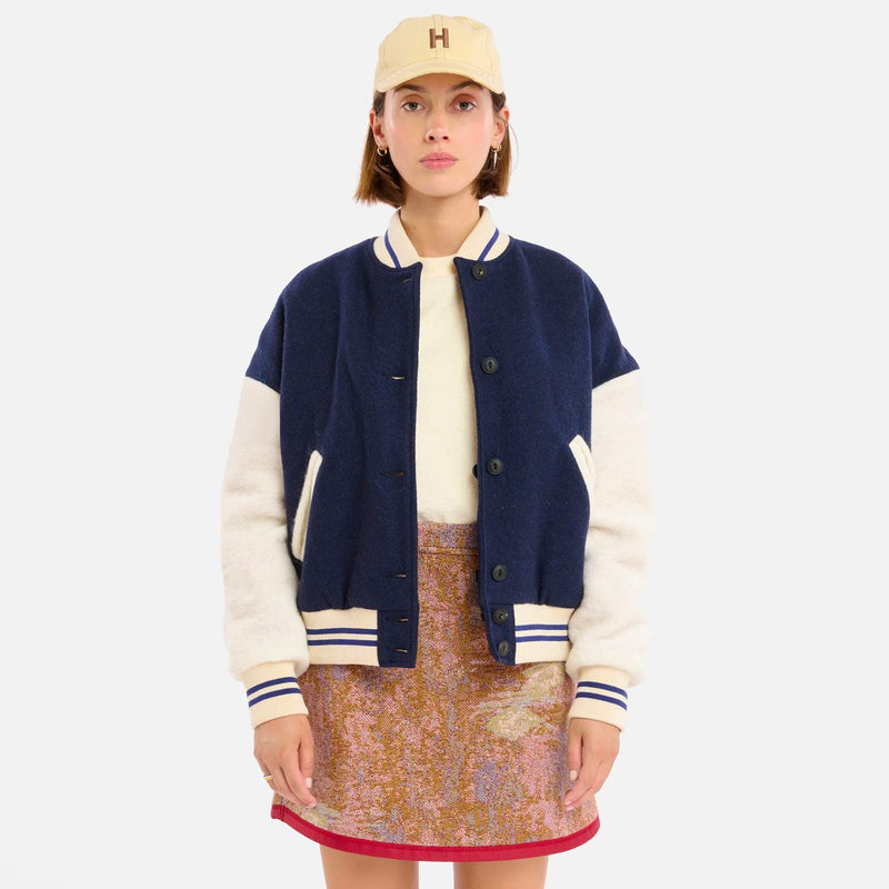 Gamma Wolly Jacket blue/cream Homecore