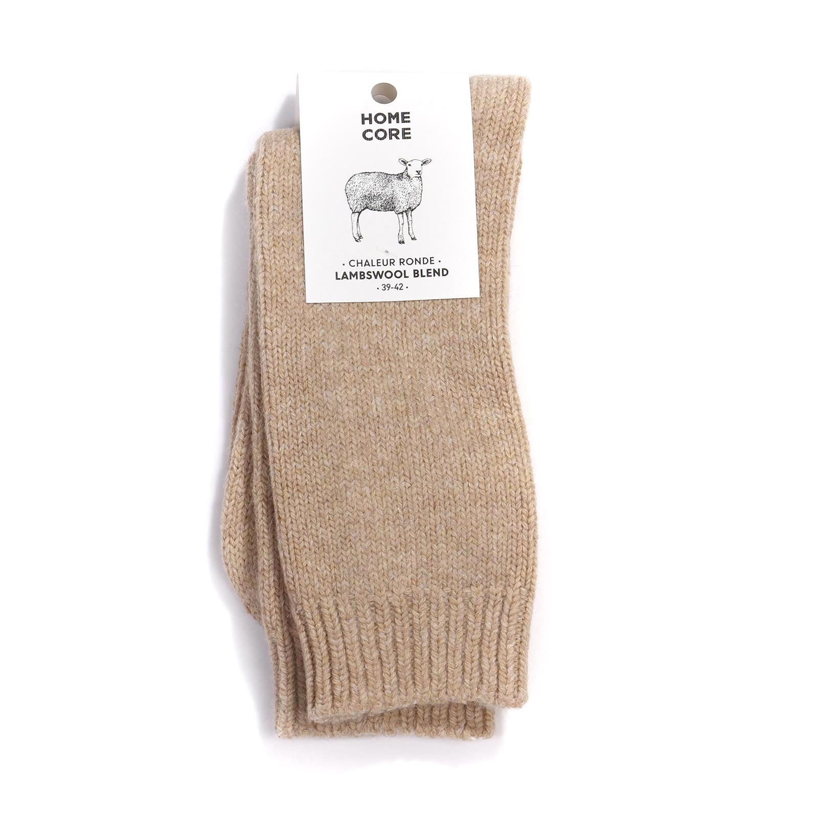 Lambswool Blend Socks ash brown