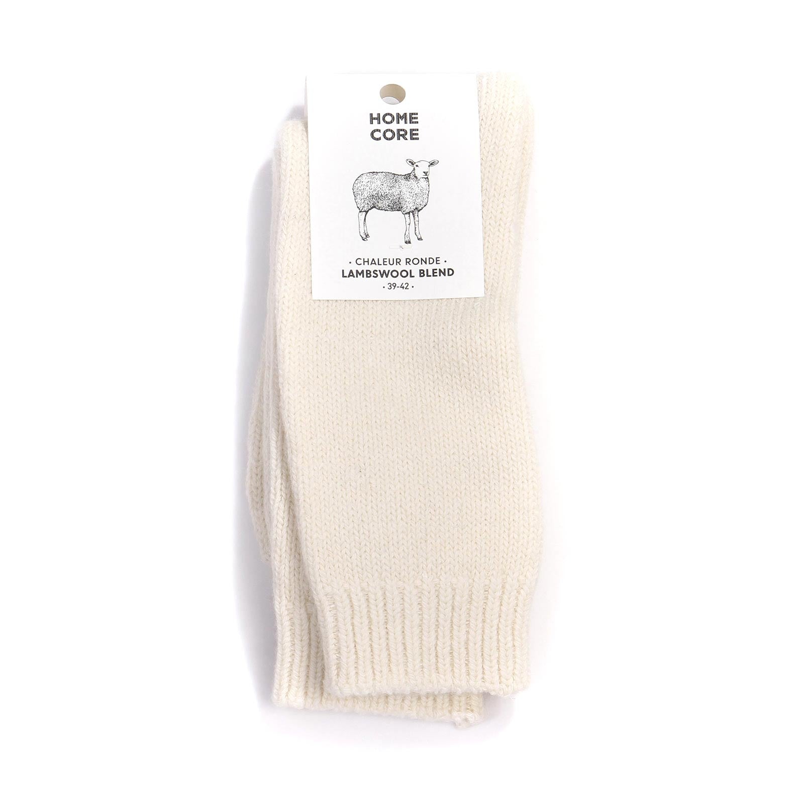 Lambswool Blend Socks cream