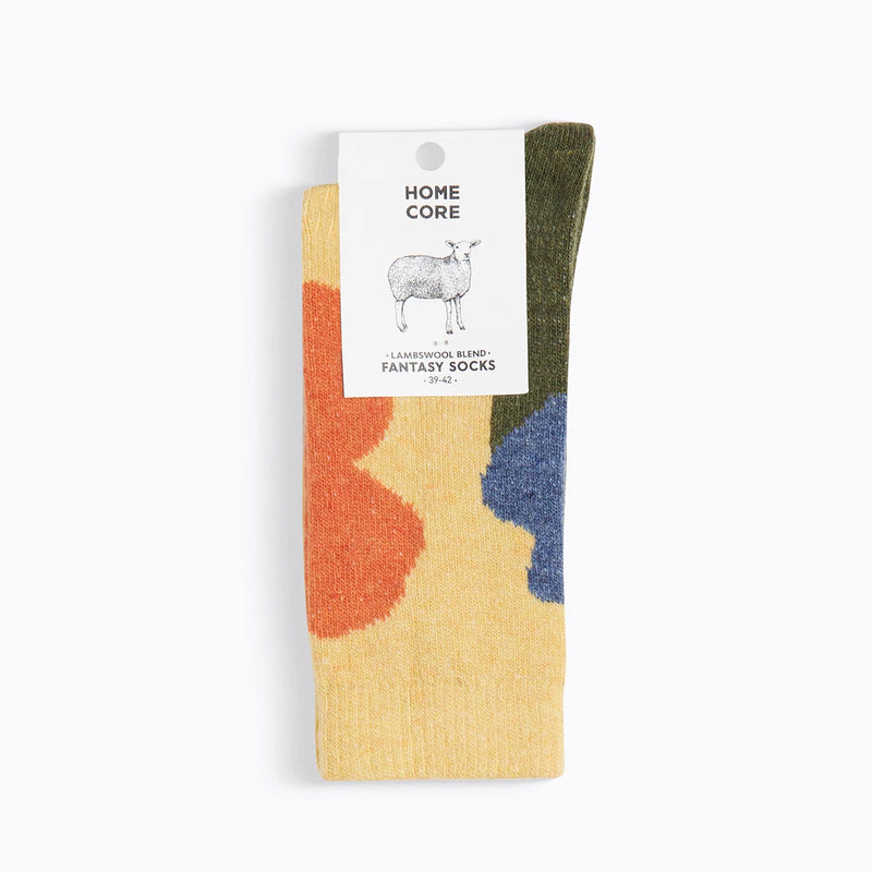 Lambswool Blend Fantasy Splotches Socks beige/multi Homecore