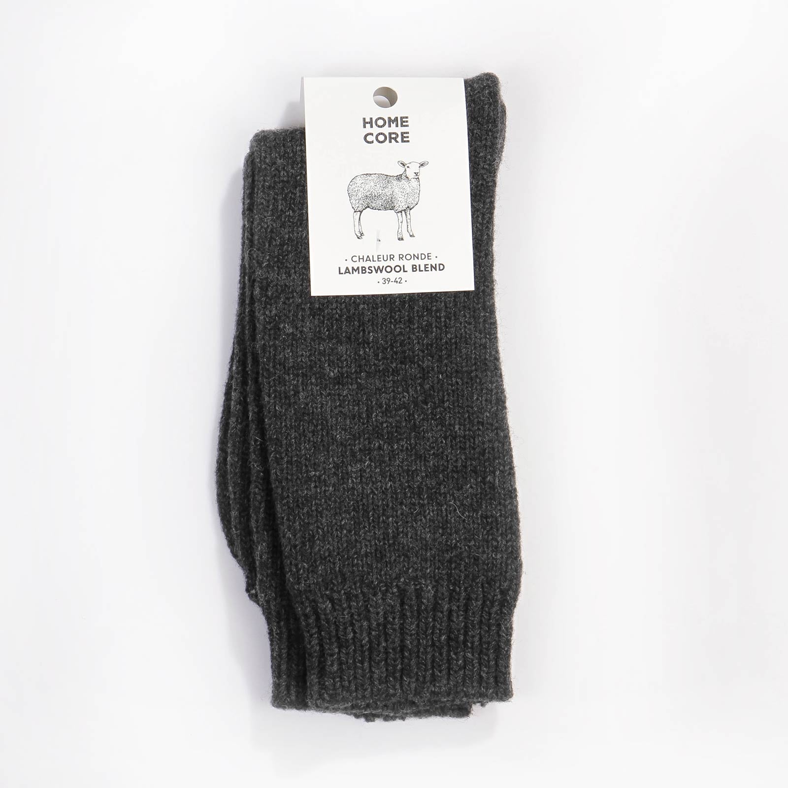 Lambswool Blend Socks dark grey