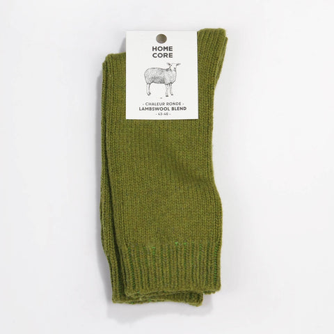 Lambswool Blend Socks green
