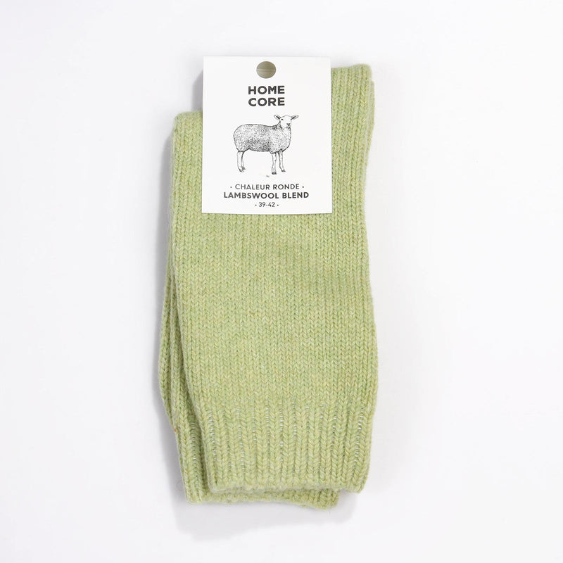 Lambswool Blend Socks green smoke