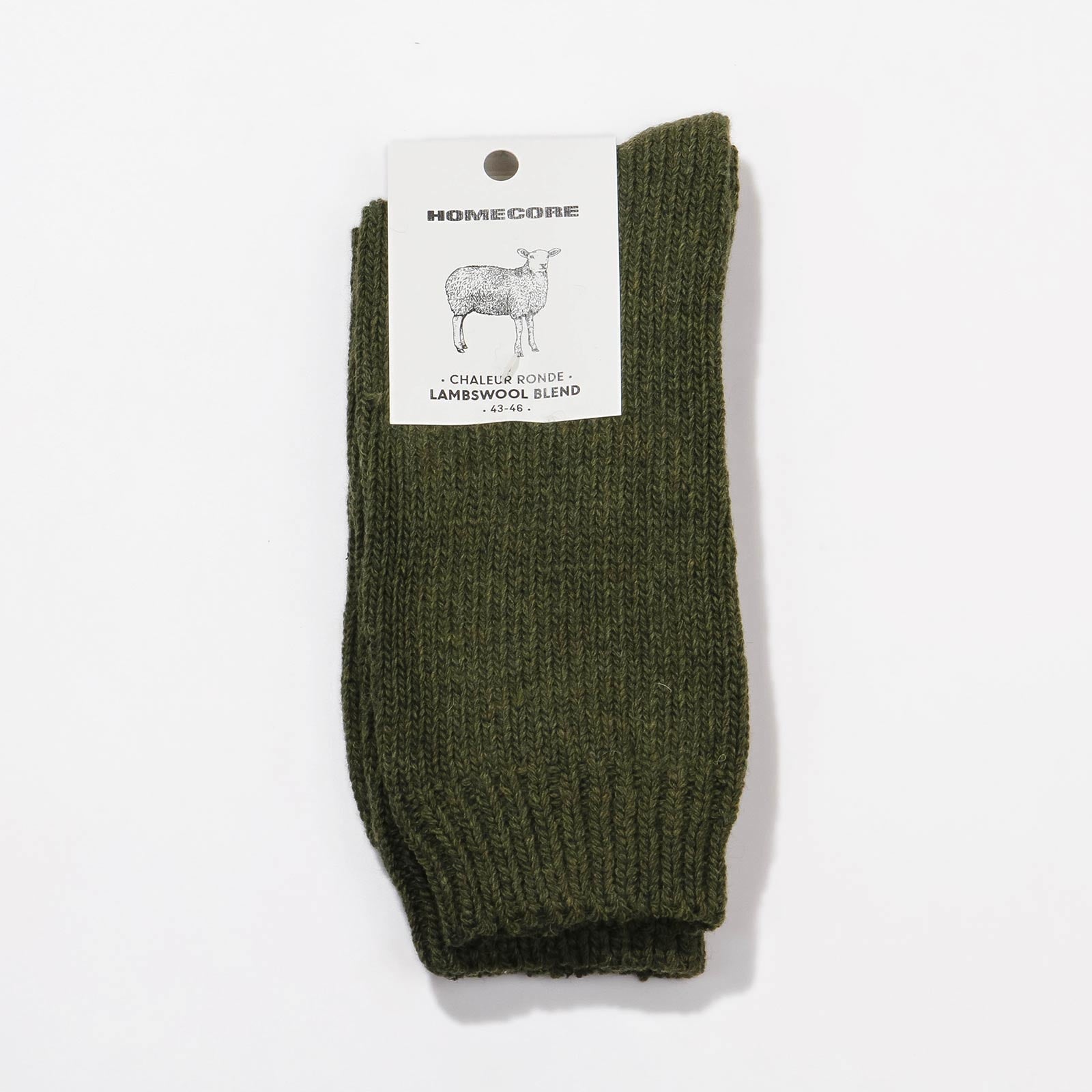 Lambswool Blend Socks khaki Homecore