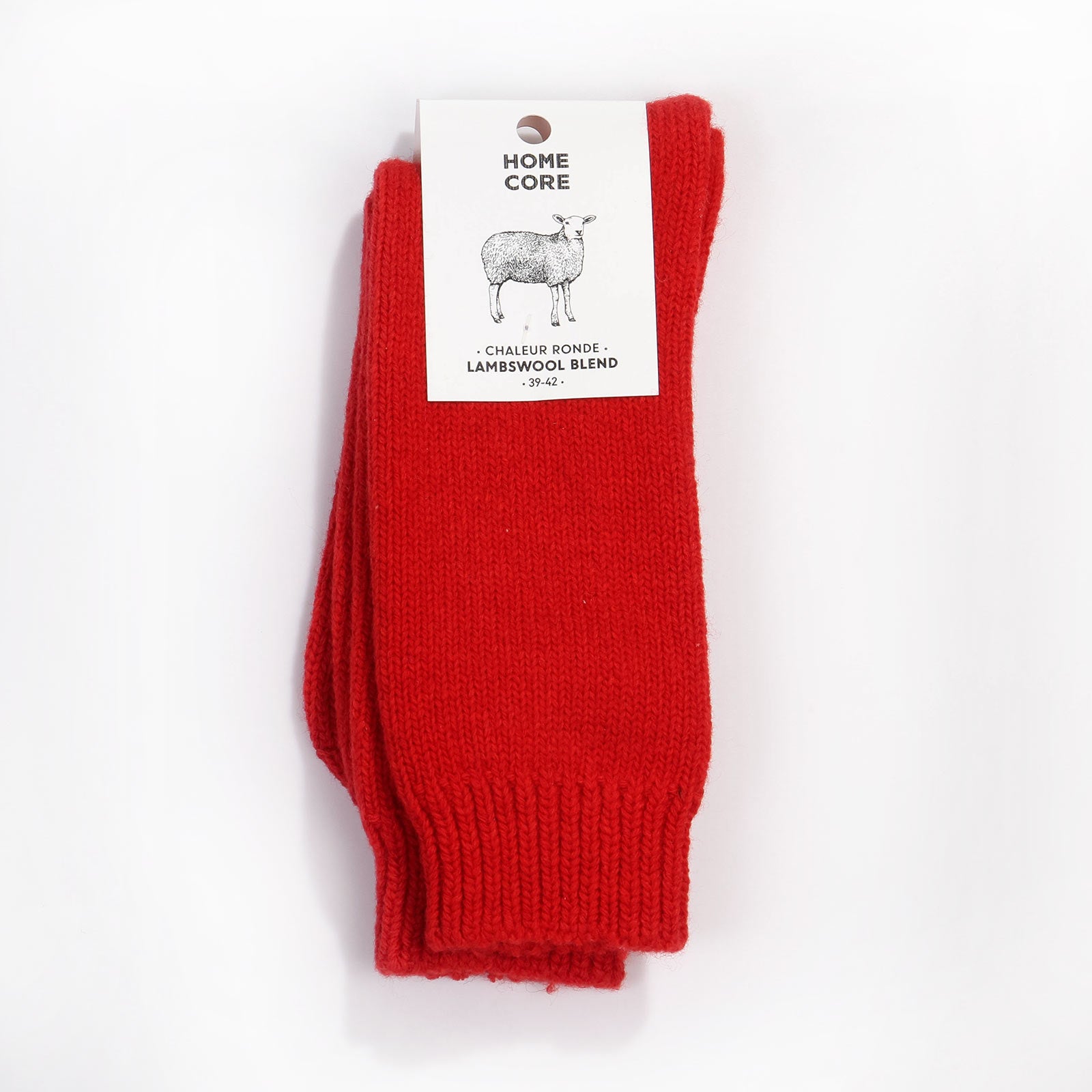 Lambswool Blend Socks red