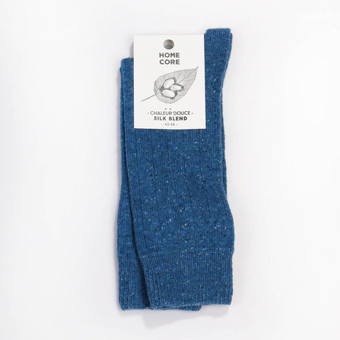 Silk Blend Socks azure blue