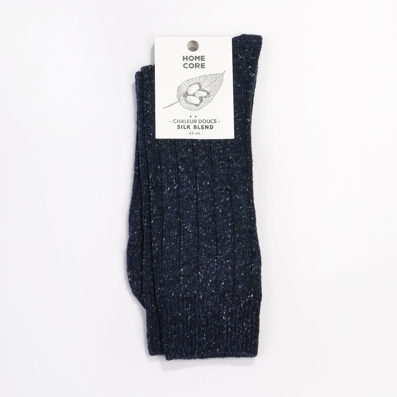 Silk Blend Socks dark blue