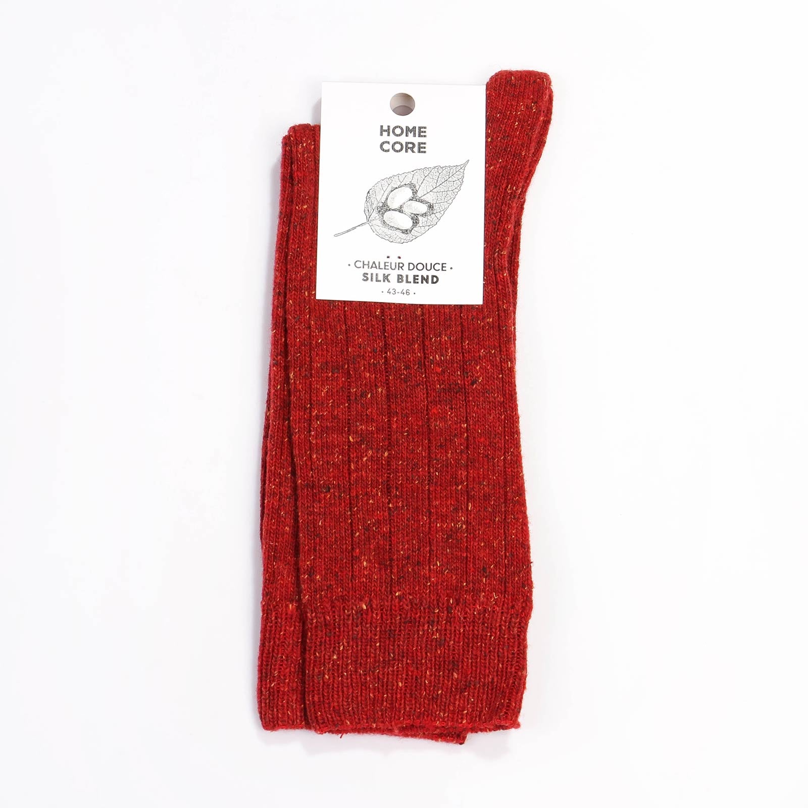 Silk Blend Socks rust red